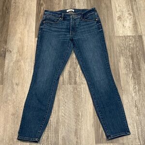 LOFT Dark Blue Women's Curvy Skinny Jeans